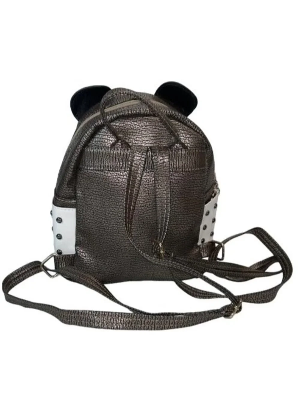 Kingseven PU Rivet Mini Panda Backpack Schoolbag Adorable Back to School